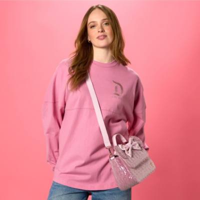 Minnie Mouse Ear Loungefly Crossbody Bag, Rose Pearl