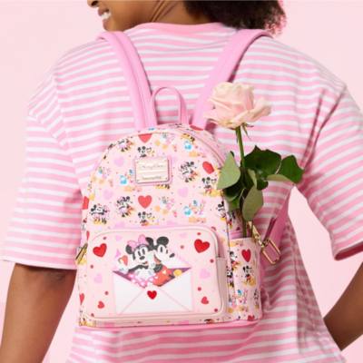 Loungefly Mini sac &agrave; dos Mickey et ses amis pour la Saint-Valentin