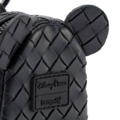 Loungefly Mickey Mouse Black Woven Mini Backpack Bag Charm