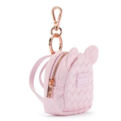 Loungefly Mickey Mouse Pink Woven Mini Backpack Bag Charm