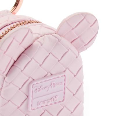 Loungefly Mickey Mouse Pink Woven Mini Backpack Bag Charm