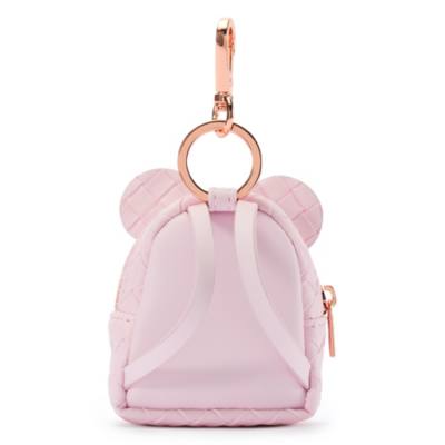 Loungefly Mickey Mouse Pink Woven Mini Backpack Bag Charm