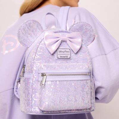 Loungefly, minimochila lentejuelas Minnie Mouse, Opalescent