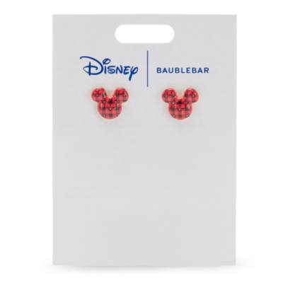 BaubleBar Mickey Mouse Icon Plaid Earrings