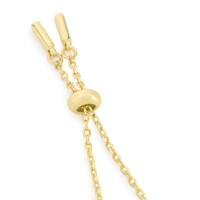 Mickey and Minnie Mouse Goldtone Bolo Charm Bracelet