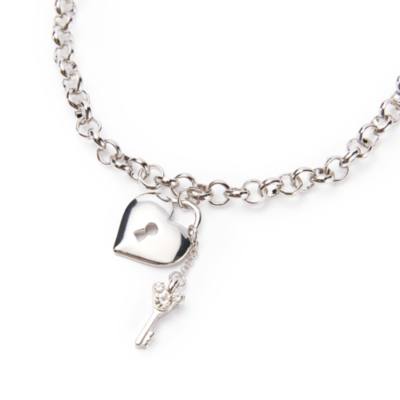 Mickey Mouse Silvertone Locket Charm Bracelet