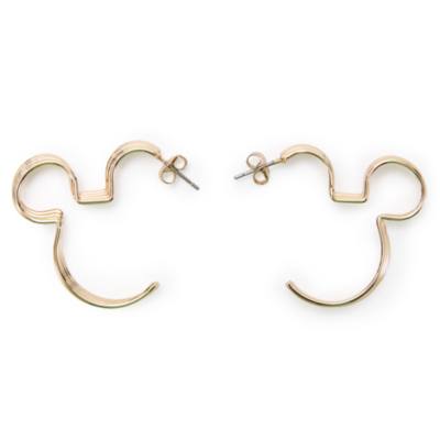 Mickey Mouse Goldtone Hoop Earrings