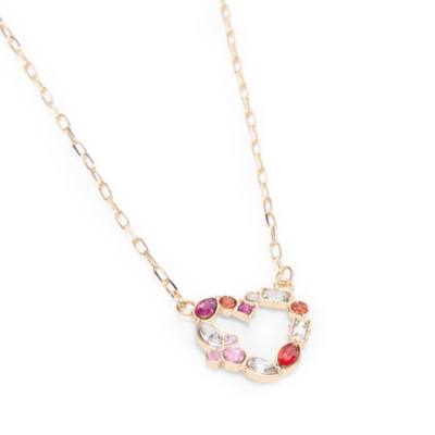 Mickey Mouse Heart Goldtone Necklace