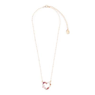 Mickey Mouse Heart Goldtone Necklace