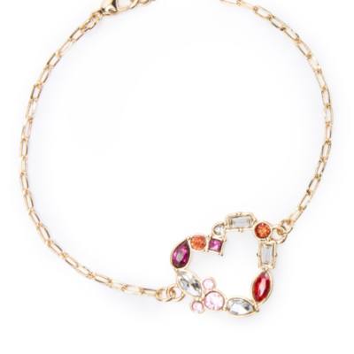 Mickey Mouse Heart Goldtone Bracelet
