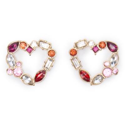 Mickey Mouse Heart Goldtone Stud Earrings