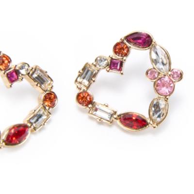 Mickey Mouse Heart Goldtone Stud Earrings