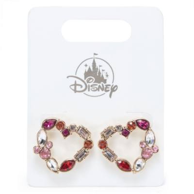 Mickey Mouse Heart Goldtone Stud Earrings