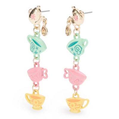 Alice in Wonderland Teacups Goldtone Earrings