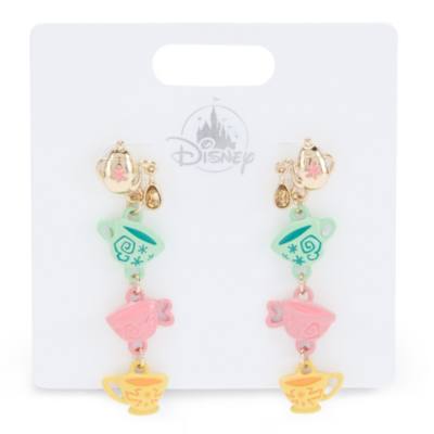 Alice in Wonderland Teacups Goldtone Earrings