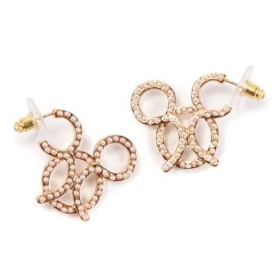 Mickey Mouse Pretzel Hoop Earrings