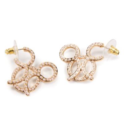 Mickey Mouse Pretzel Hoop Earrings