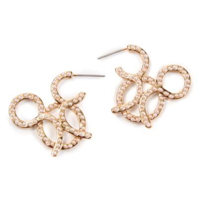 Mickey Mouse Pretzel Hoop Earrings