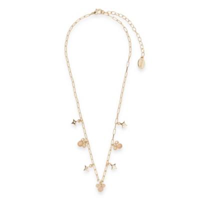 Mickey Mouse Pink Stone Charm Necklace