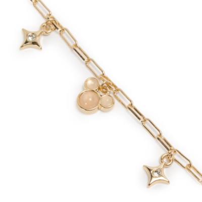 Mickey Mouse Pink Stone Charm Necklace