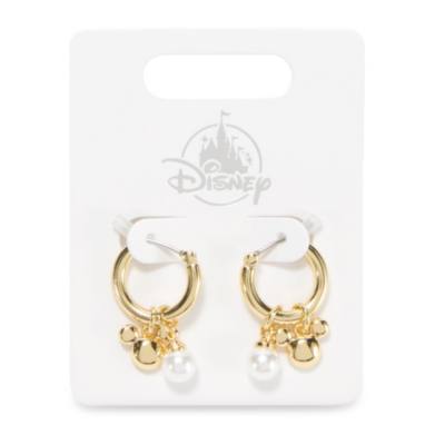 Pendientes aro perla Mickey Mouse