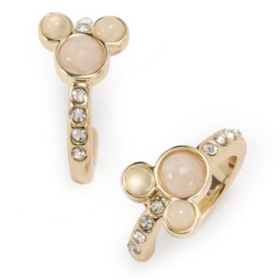 Pendientes aro piedras semipreciosas Mickey Mouse