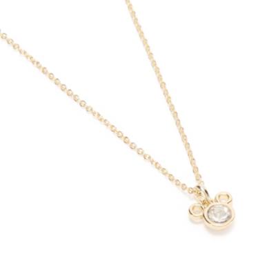 Collier Mickey &agrave; cercle dor&eacute;