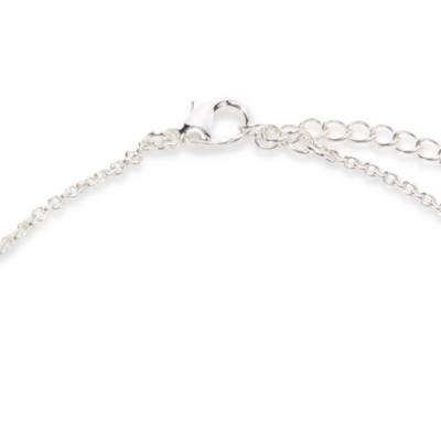 Collar colgante circular plateado Mickey Mouse
