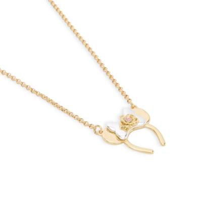 Minnie Mouse January Birth Flower Bow Necklace