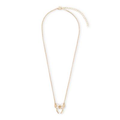 Minnie Mouse February Birth Flower Bow Necklace