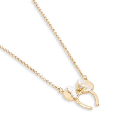 Minnie Mouse February Birth Flower Bow Necklace