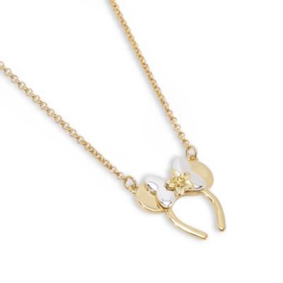 Minnie Mouse March Birth Flower Bow Necklace