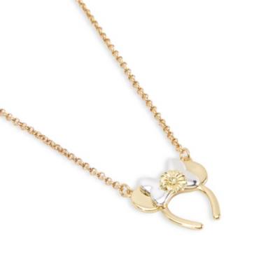 Minnie Mouse April Birth Flower Bow Necklace