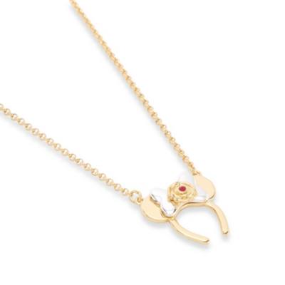 Minnie Mouse June Birth Flower Bow Necklace