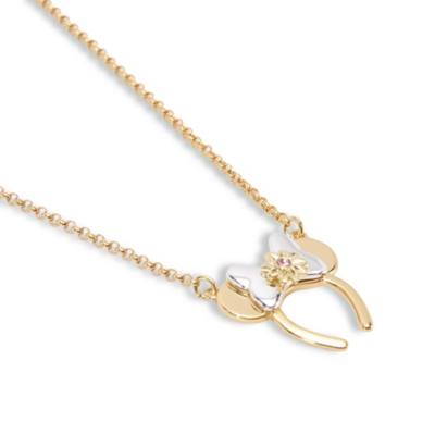 Minnie Mouse July Birth Flower Bow Necklace