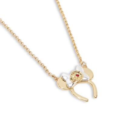 Minnie Mouse August Birth Flower Bow Necklace