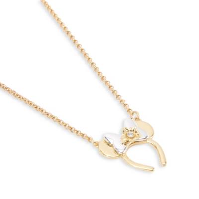 Minnie Mouse September Birth Flower Bow Necklace