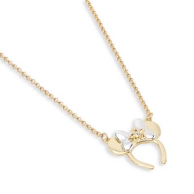 Minnie Mouse December Birth Flower Bow Necklace