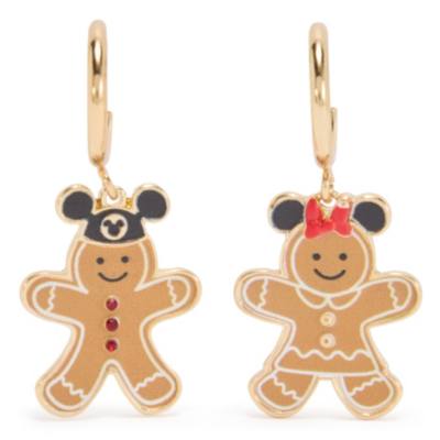 Boucles d'oreilles Mickey et Minnie en pain d'&eacute;pices