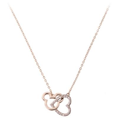 Mickey Mouse Icon and Heart Necklace