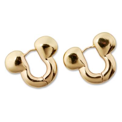 Boucles d'oreilles Mickey dorées de type huggies | Disney Store