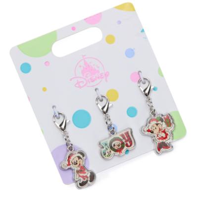 Mickey and Minnie Mouse Festive Charm Set