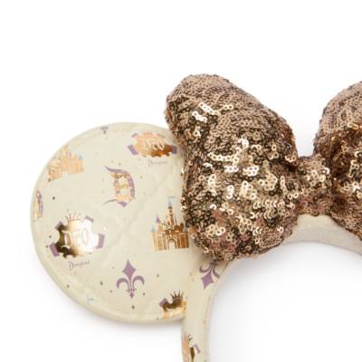 Minnie Mouse Ears Headband For Adults, Disneyland Resort 70th Anniversary Castle Collection