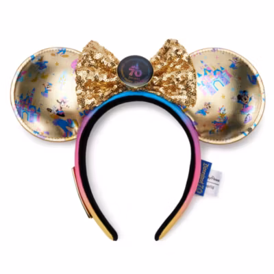 Loungefly - Micky Maus und Freunde - Disneyland Resort - 70. Jubiläum - Haarreif mit Ohren für Erwachsene