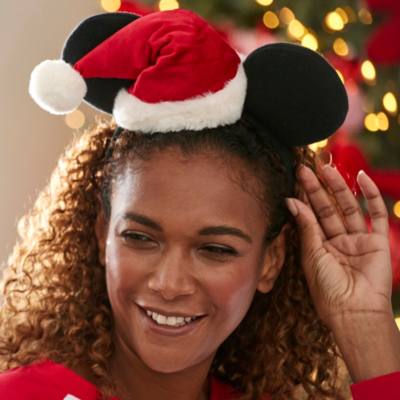 Cerchietto con orecchie adulti Topolino Babbo Natale