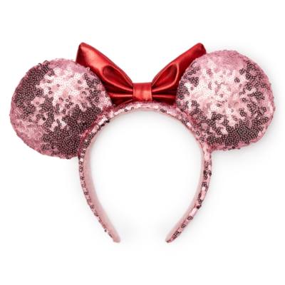 Serre-t&ecirc;te &agrave; oreilles de Minnie avec coeurs et sequins pour adultes