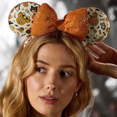 Diadema orejas Halloween Minnie Mouse para adultos