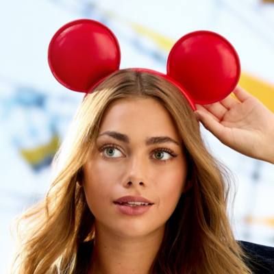 Serre-t&ecirc;te &agrave; oreilles de Mickey rouge pour adultes