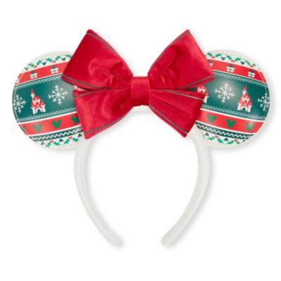 Minnie Mouse Fair Isle Christmas Ears Headband for Adults