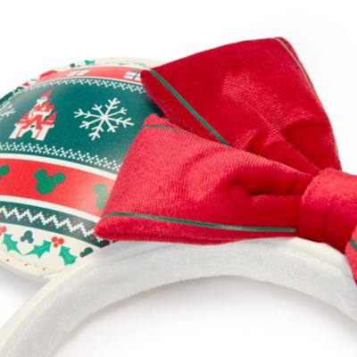 Minnie Mouse Fair Isle Christmas Ears Headband for Adults
